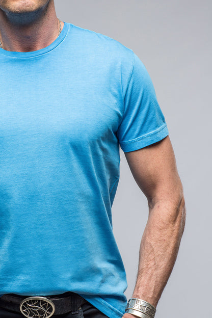 Georg Roth Pismo Cotton Tee In Blue Lagoon Mens - Shirts - T-Shirts