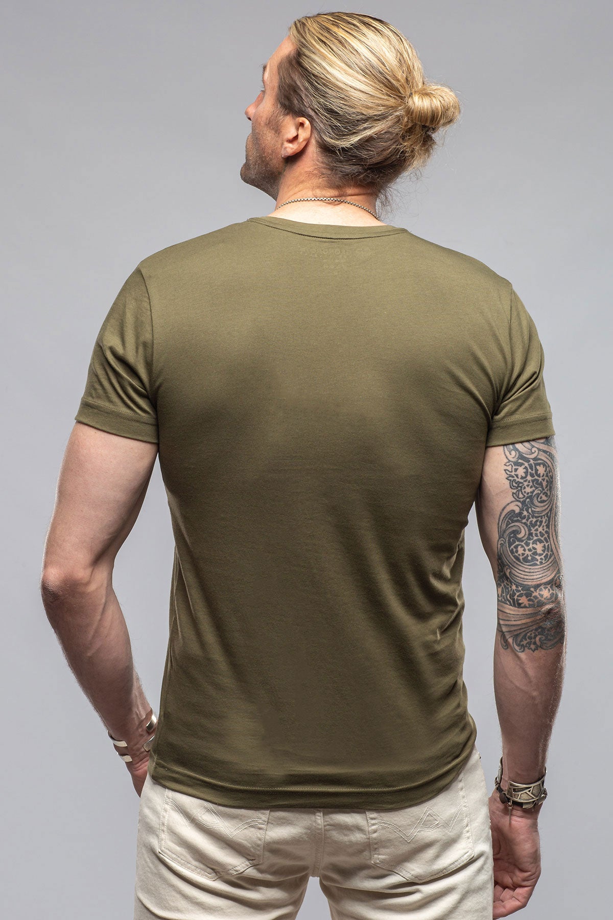 Georg Roth Pismo Cotton Tee In Olive Mens - Shirts - T-Shirts