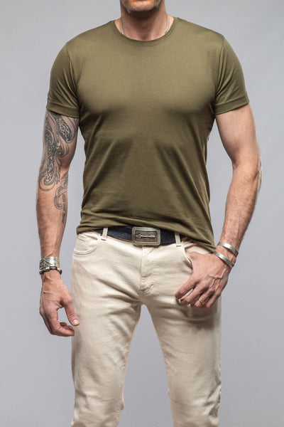 Georg Roth Pismo Cotton Tee In Olive Mens - Shirts - T-Shirts