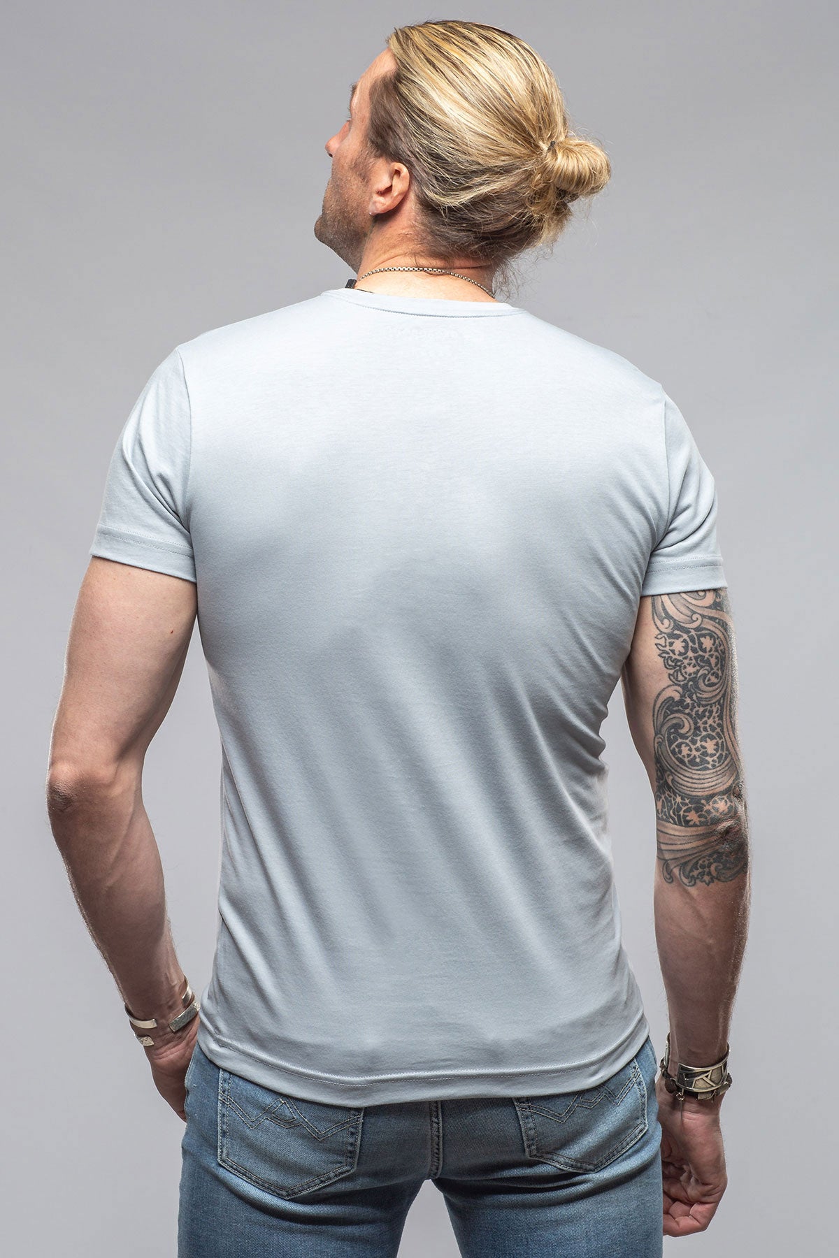 Georg Roth Pismo Cotton Tee In Pearl Grey Mens - Shirts - T-Shirts