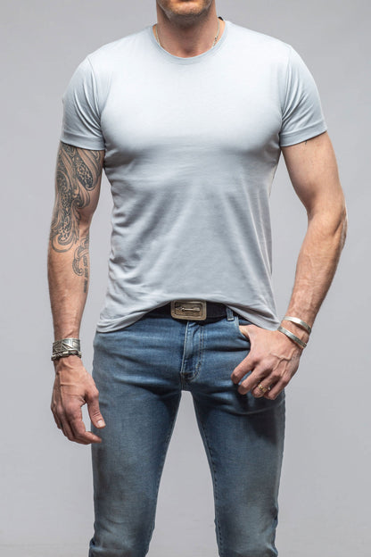 Georg Roth Pismo Cotton Tee In Pearl Grey Mens - Shirts - T-Shirts