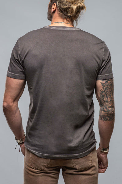 Georg Roth Siena Cotton V Neck In Basalt Mens - Shirts - T-Shirts