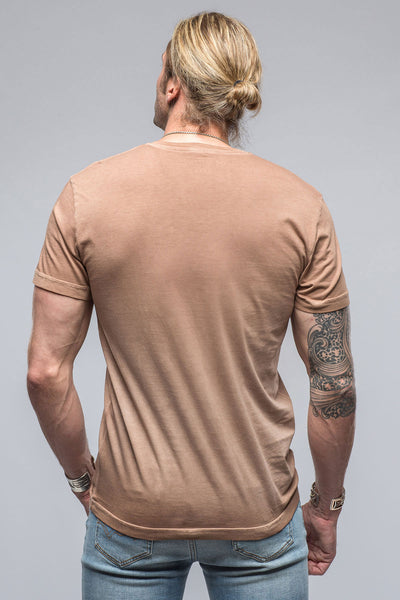 Georg Roth Siena Cotton V Neck In Coffee Mens - Shirts - T-Shirts