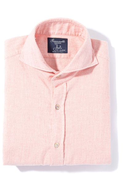 Giannetto Portofino Bissell Cotton Flannel in Light Pink Mens - Shirts - Dress