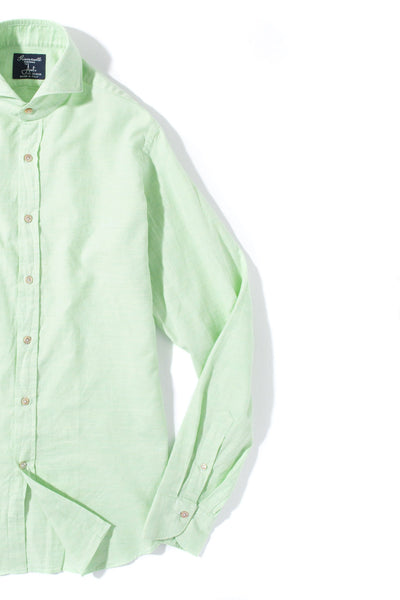 Giannetto Portofino Diablo Cotton Shirt in Green Mens - Shirts - Dress