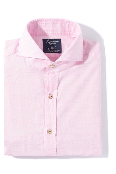 Giannetto Portofino Diablo Cotton Shirt in Pink Mens - Shirts - Dress