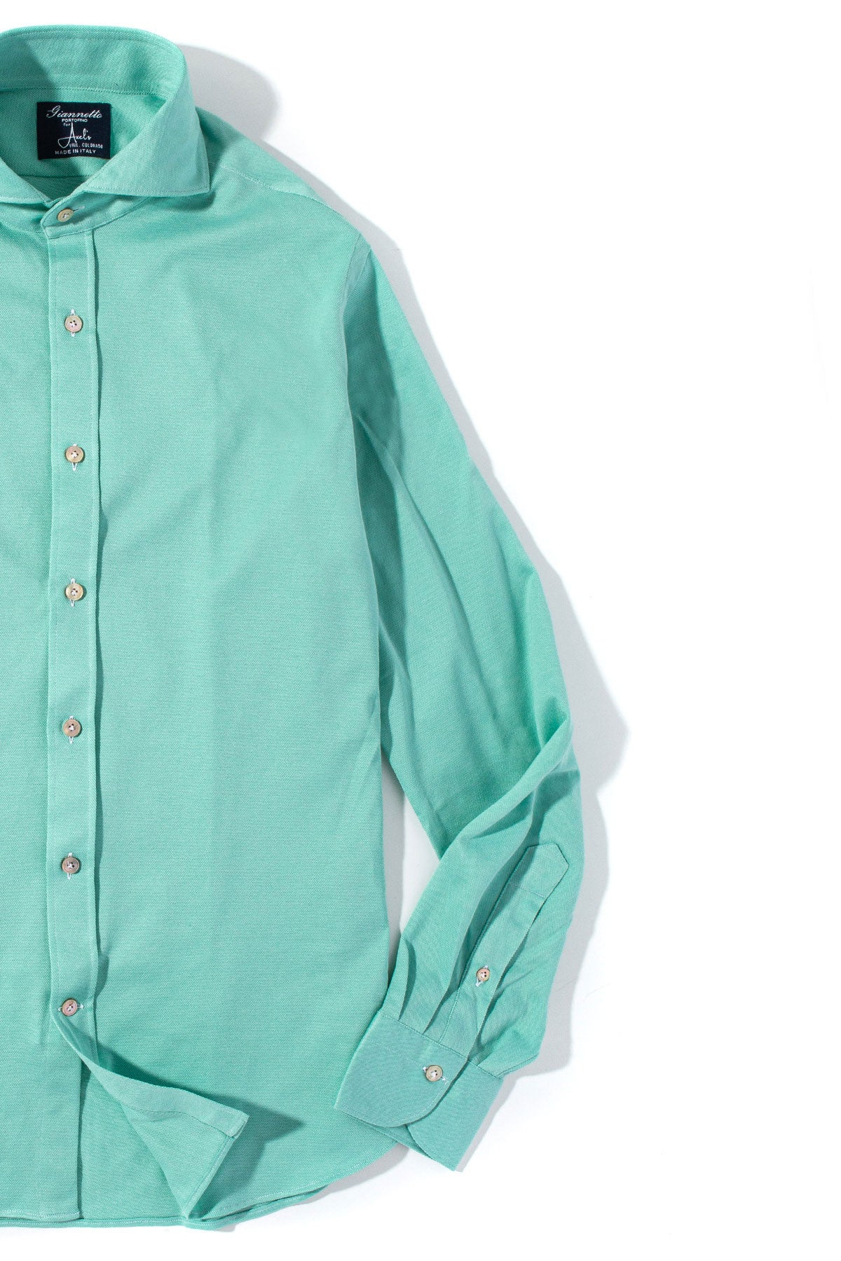 Giannetto Portofino Menerbes Jersey Shirt in Aqua Marine Mens - Shirts - Dress