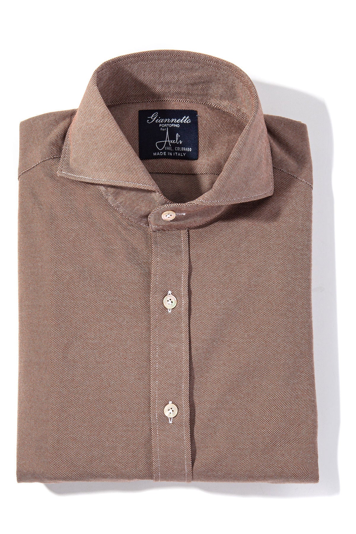 Giannetto Portofino Menerbes Jersey Shirt in Brown Mens - Shirts - Dress