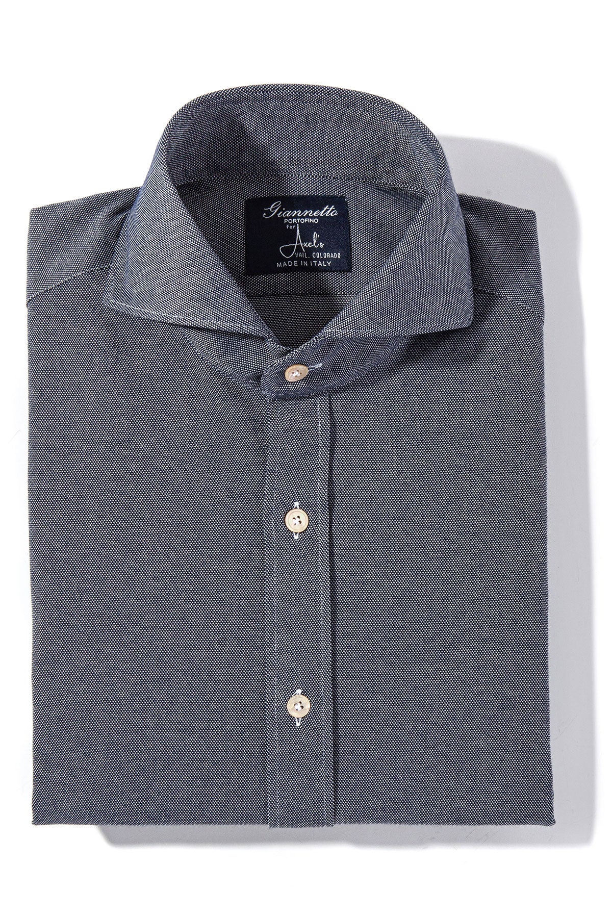 Giannetto Portofino Menerbes Jersey Shirt in Dark Blue Mens - Shirts - Dress