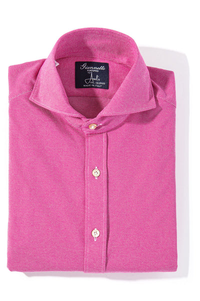 Giannetto Portofino Menerbes Jersey Shirt in Fuchsia Mens - Shirts - Dress