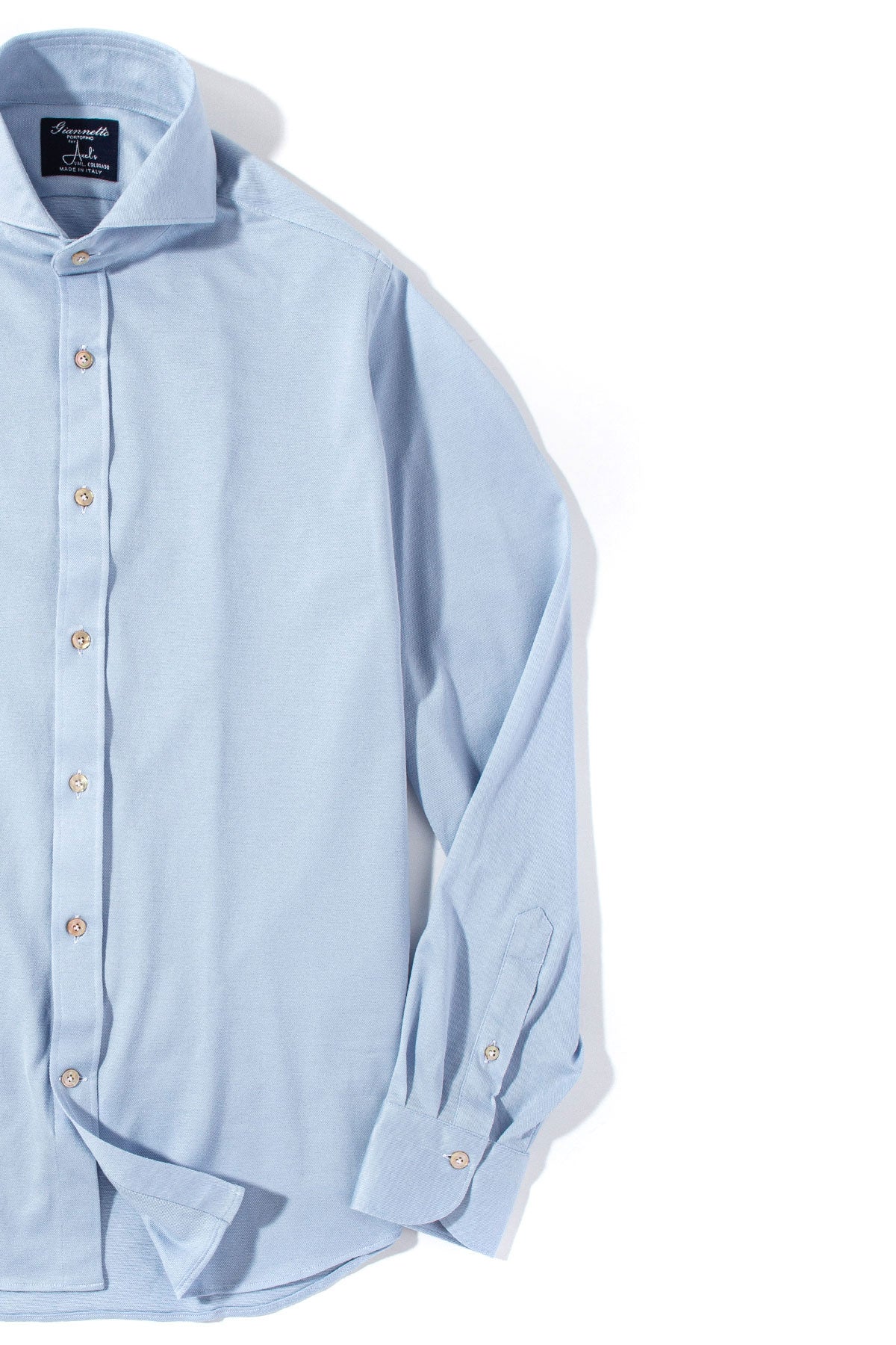 Giannetto Portofino Menerbes Jersey Shirt in Light Blue Mens - Shirts - Dress