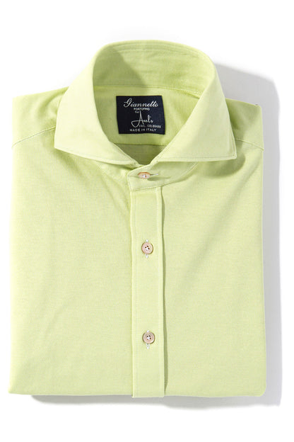 Giannetto Portofino Menerbes Jersey Shirt in Lime Green Mens - Shirts - Dress