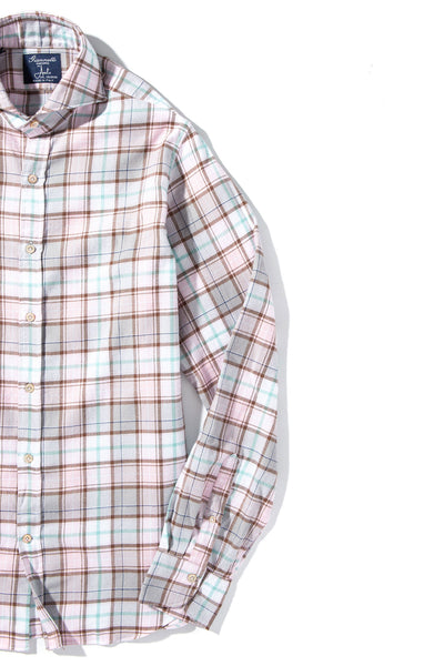 Ogo Brushed Cotton Check In Pink/ Grey | Mens - Shirts - Dress | Giannetto Portofino
