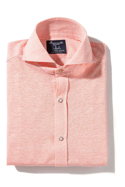 Schwinn Cotton Linen Shirt in Pink | Mens - Shirts - Dress | Giannetto Portofino