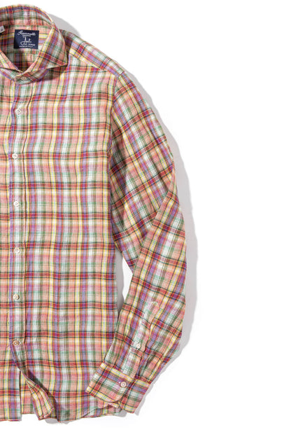 Giannetto Portofino Yeti Checkered Shirt in Multi Red Combo Mens - Shirts - Dress