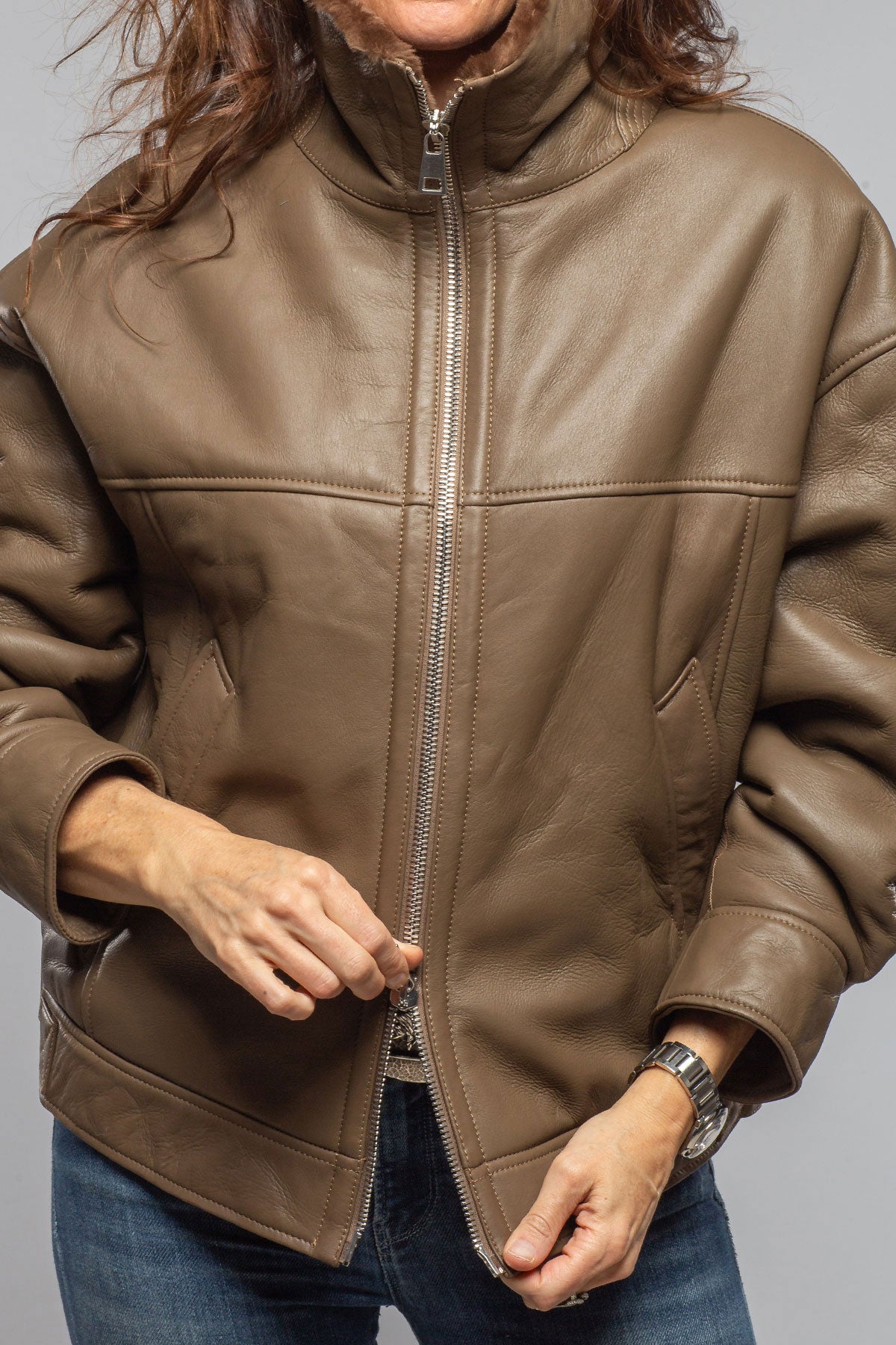 Amaya Shearling Jacket | Samples - Ladies - Outerwear - Leather | Gimo's