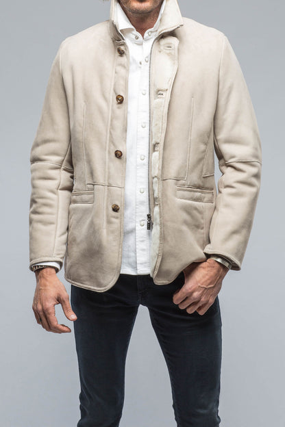 Gimo's Antonio Shearling Jacket in Light Sand Mens - Outerwear - Shearling