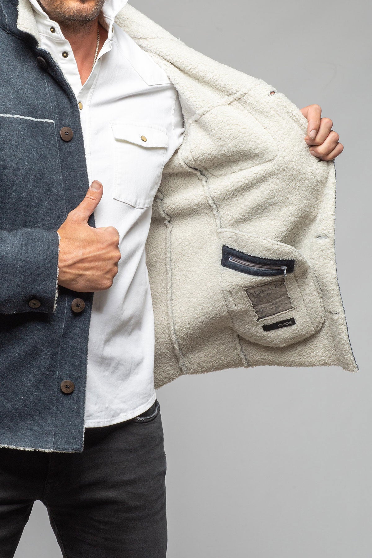 Gimo's Bennet Sherpa Knit Coat Samples - Mens - Outerwear - Cloth