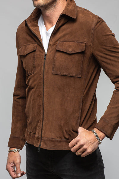 Gimo's Berkley Perforated Suede Overshirt Samples - Mens - Outerwear - Cloth