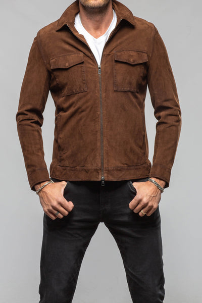 Gimo's Berkley Perforated Suede Overshirt Samples - Mens - Outerwear - Cloth