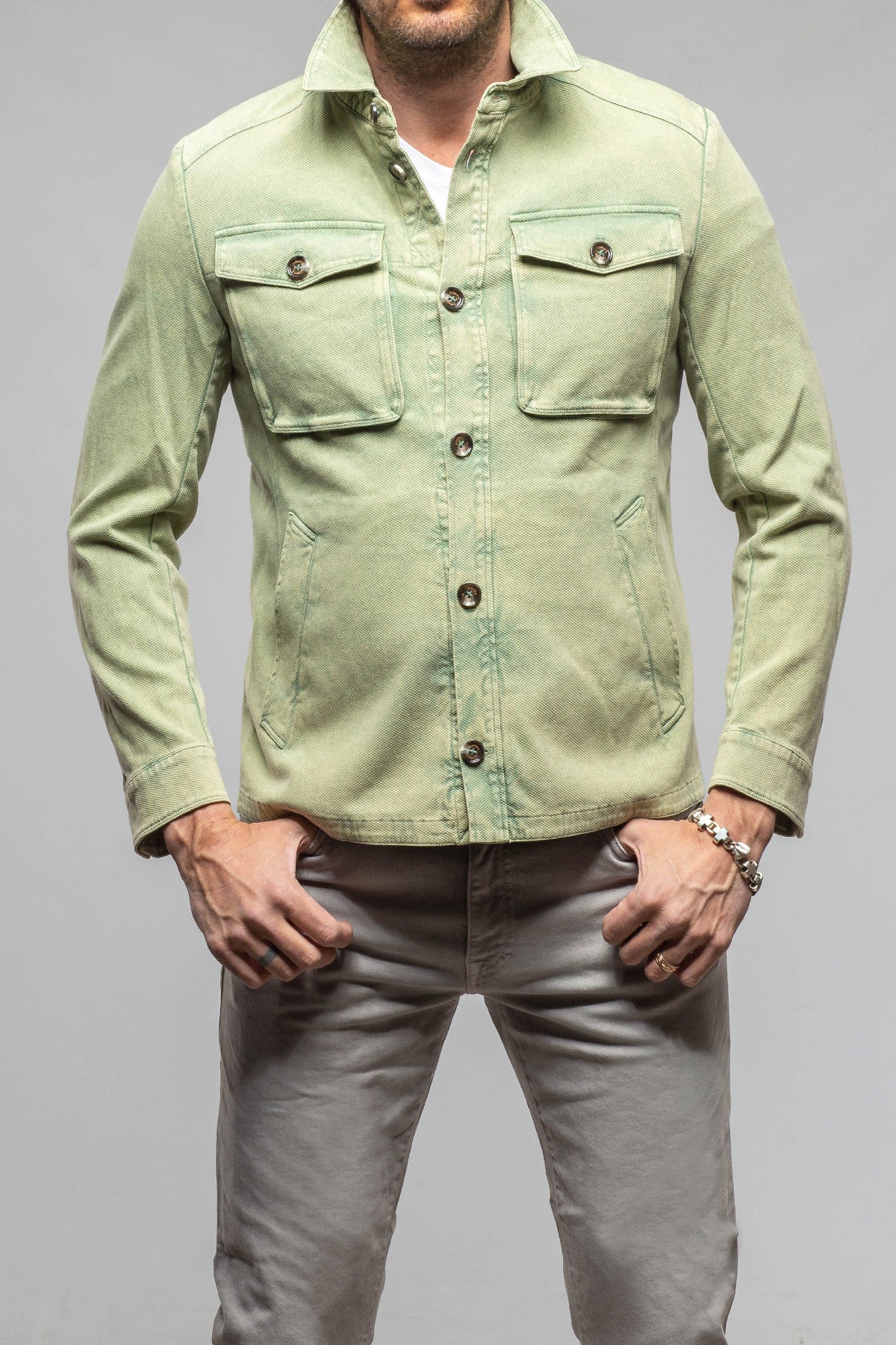Brady Knit Shirt Jacket | Samples - Mens - Outerwear - Cloth | Gimo's
