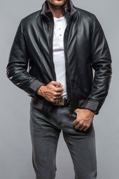 Gimo's Bryant Deerskin Bomber Samples - Mens - Outerwear - Leather