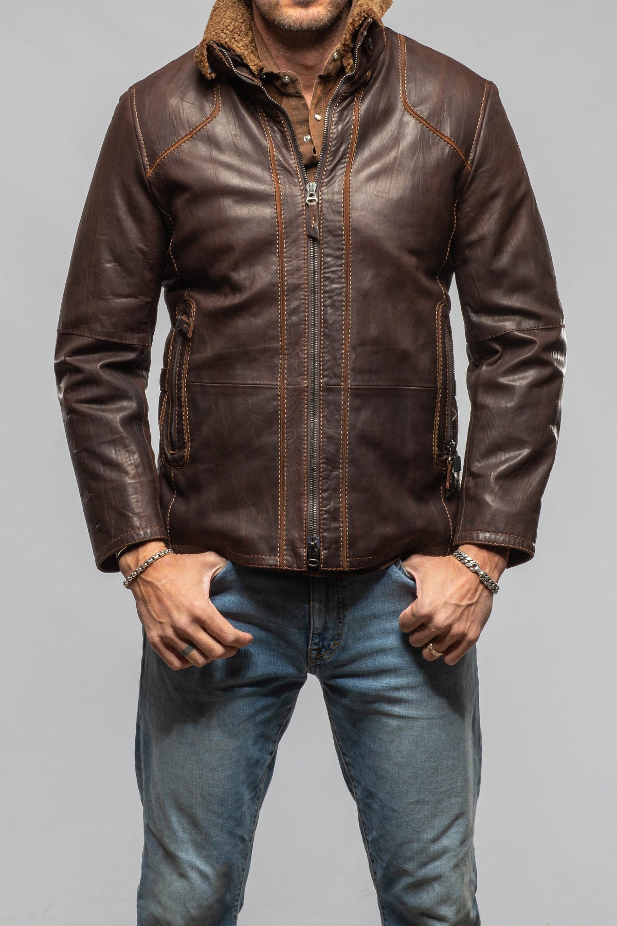 Gimo's Burbank Heritage Leather Jacket Samples - Mens - Outerwear - Leather