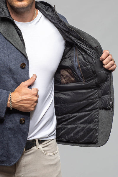 Gimo's Burrow Knit Coat with Down Fill Samples - Mens - Outerwear - Cloth