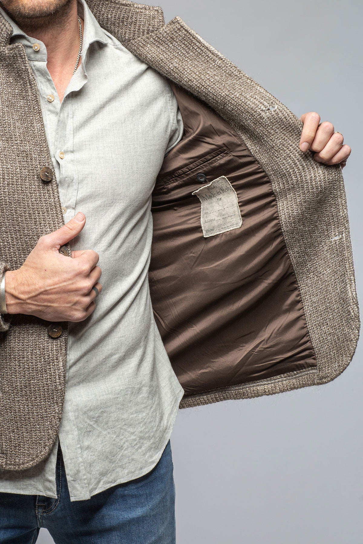 Gimo's Cardigan Shirt Jacket In Grey Warehouse - Mens - Outerwear - Cloth