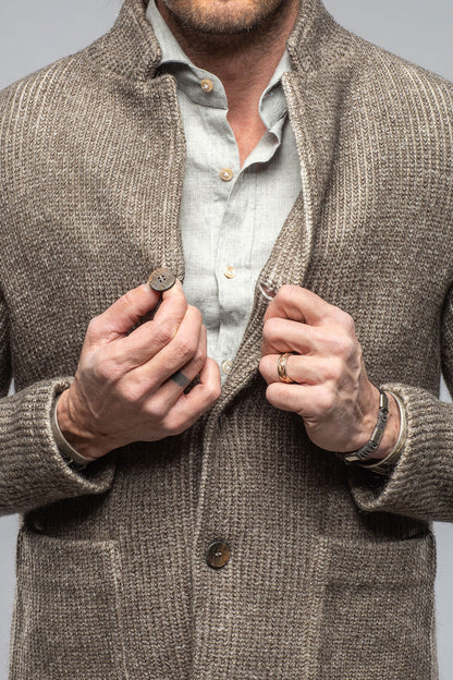 Gimo's Cardigan Shirt Jacket In Grey Warehouse - Mens - Outerwear - Cloth