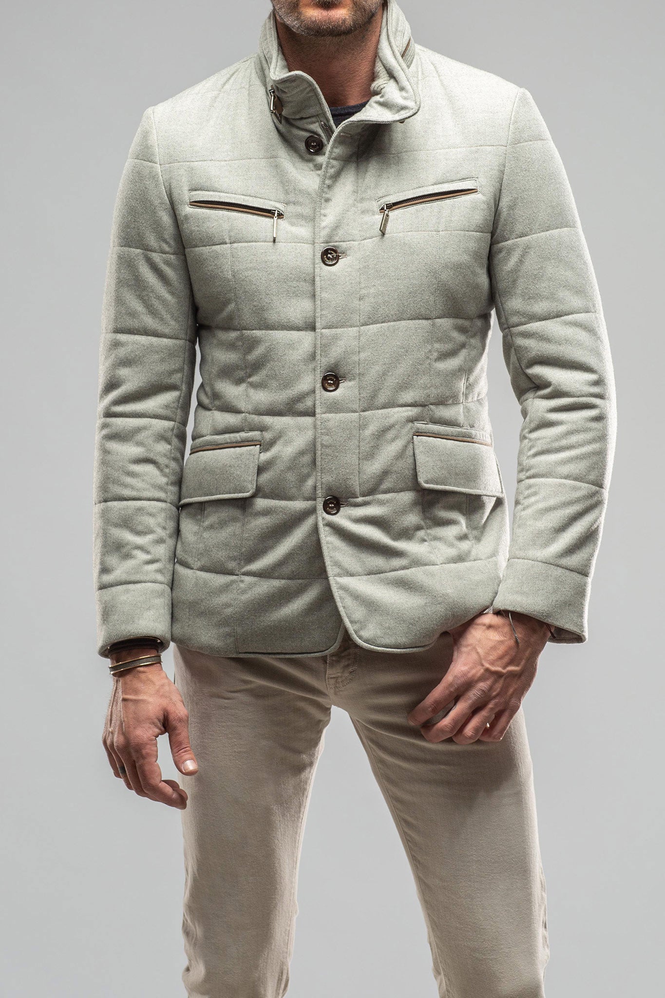 Gimo's Carter Herringbone Jacket Samples - Mens - Outerwear - Cloth