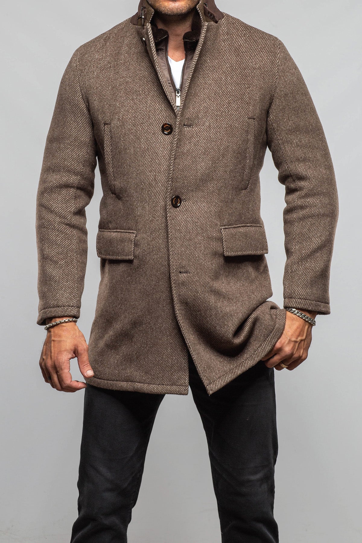 Gimo's Cellini Wool-Blend Overcoat Samples - Mens - Outerwear - Cloth