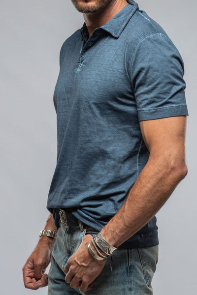 Gimo's Cotton Soho Polo in Midnight Blue Mens - Shirts - Polos