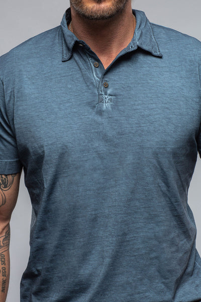 Gimo's Cotton Soho Polo in Midnight Blue Mens - Shirts - Polos