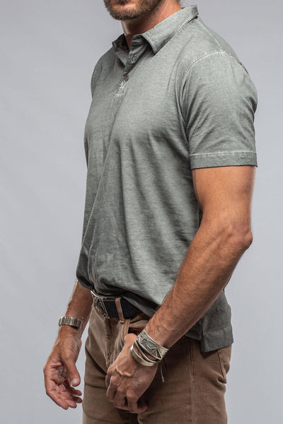 Gimo's Cotton Soho Polo in Steel Grey Mens - Shirts - Polos