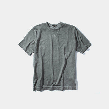 Gimo's Cotton York Crew Neck in Steel Grey Mens - Shirts - T-Shirts