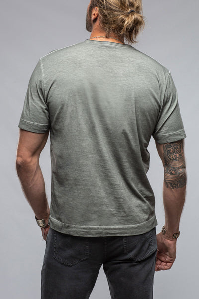 Gimo's Cotton York Crew Neck in Steel Grey Mens - Shirts - T-Shirts