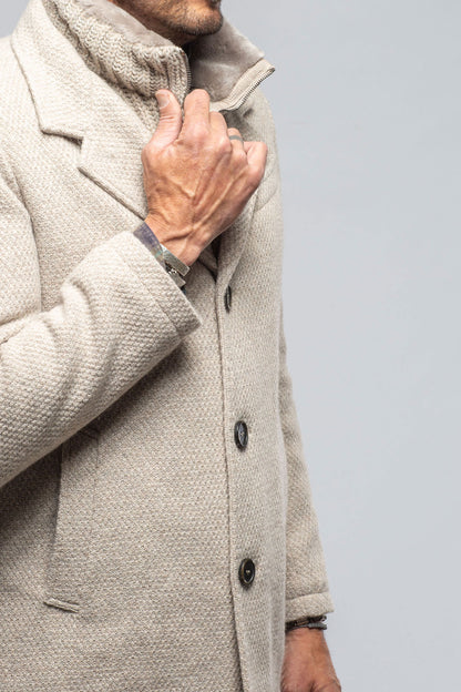 Gimo's Crispus Knit Jacket in Ice Mens - Outerwear - Cloth