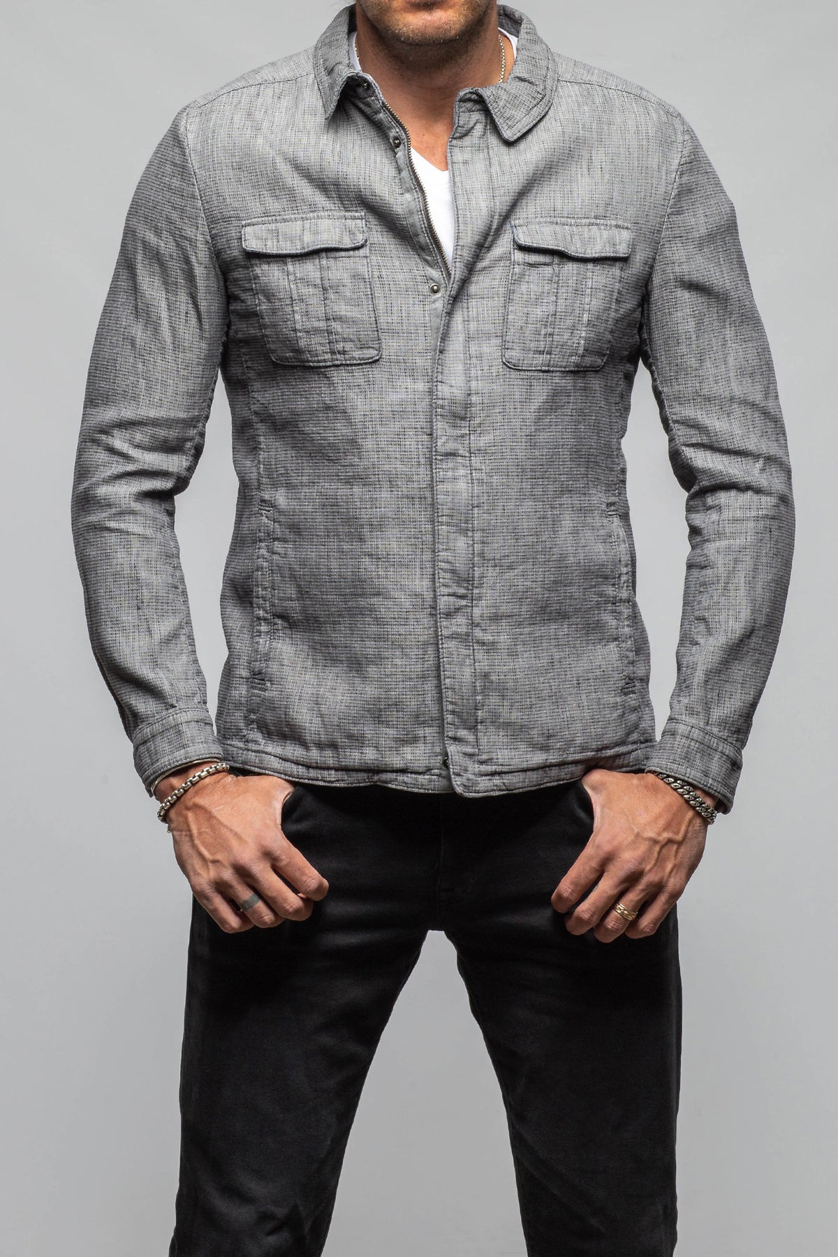 Gimo's | Davos Cotton/Linen Shirt Jacket | Warehouse - Mens - Outerwear - Cloth 