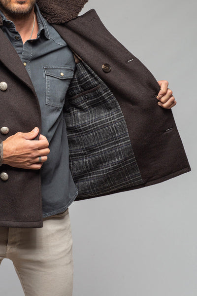 Gimo's Delvecchio Double-Breasted Knit Jacket Samples - Mens - Outerwear - Cloth