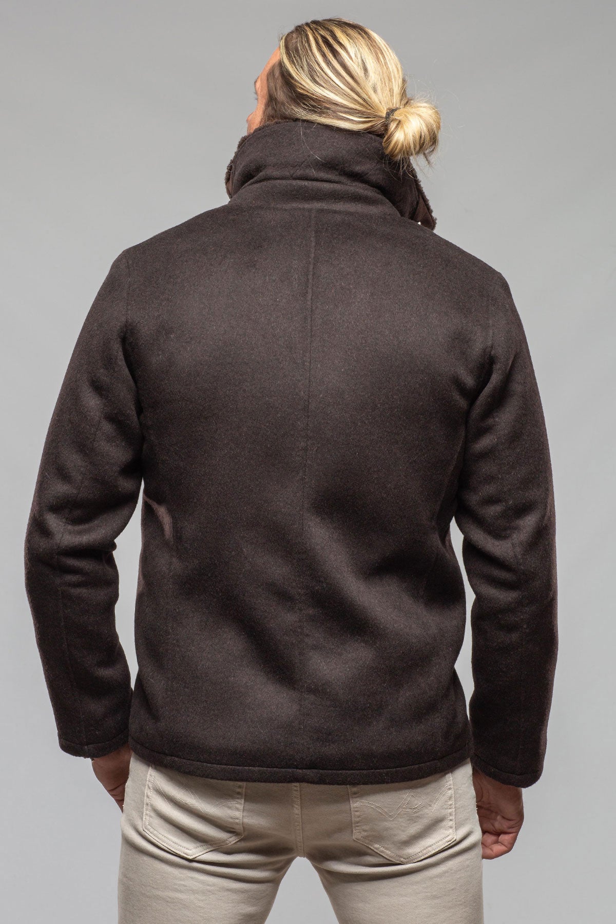 Gimo's Delvecchio Double-Breasted Knit Jacket Samples - Mens - Outerwear - Cloth