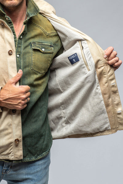 Gimo's Elk Horn Suede Shirt In Palomino Mens - Outerwear - Leather