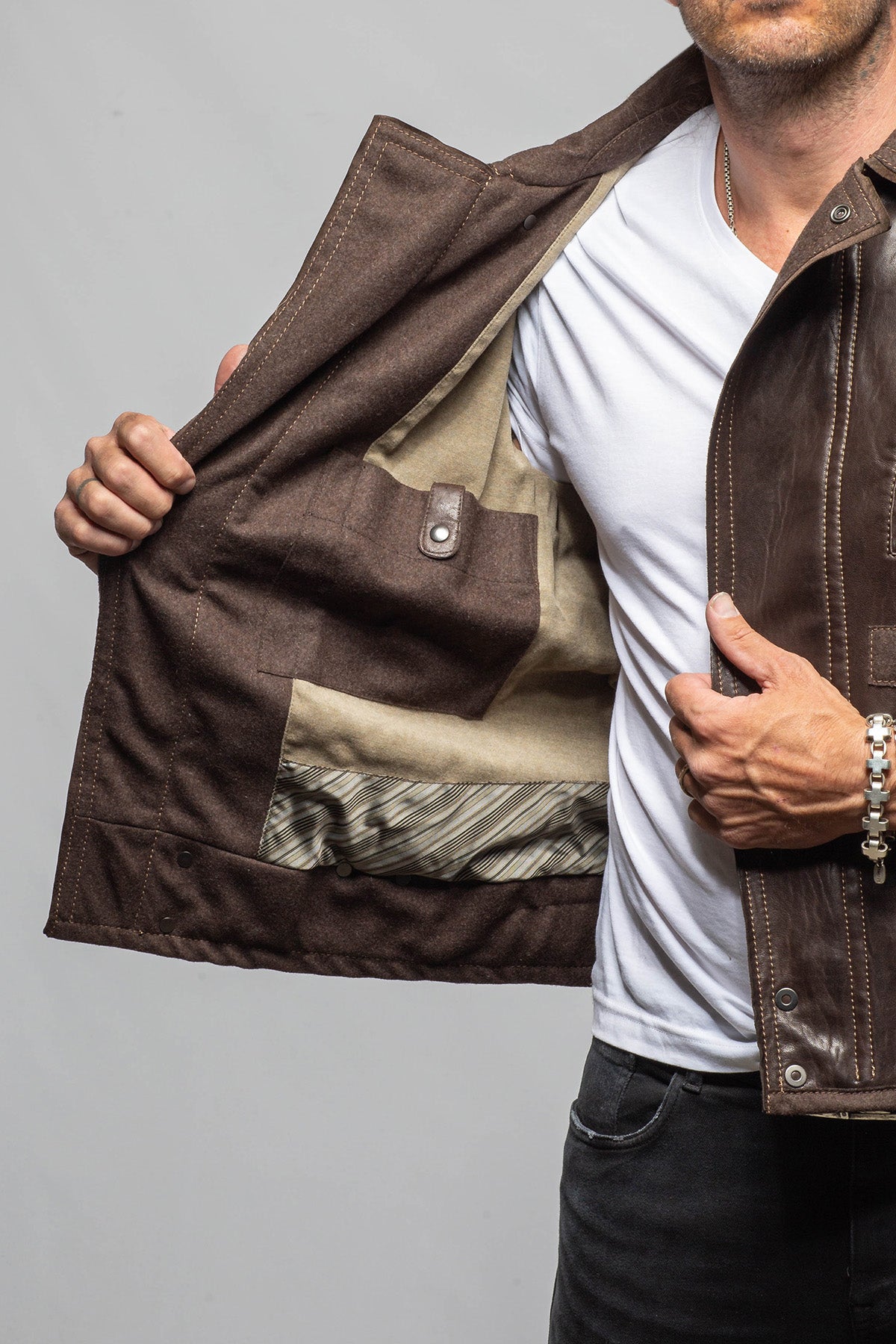 Emiliano Leather Jacket | Samples - Mens - Outerwear - Leather | Gimo's