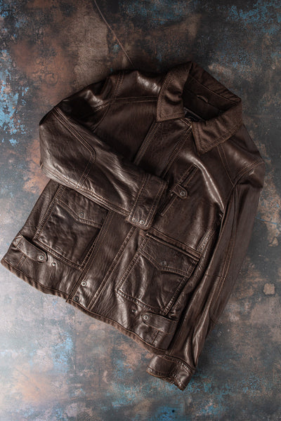 Emiliano Leather Jacket | Samples - Mens - Outerwear - Leather | Gimo's