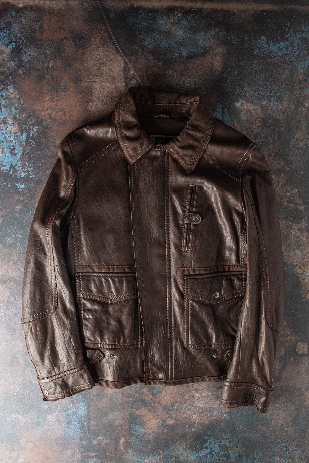 Emiliano Leather Jacket | Samples - Mens - Outerwear - Leather | Gimo's