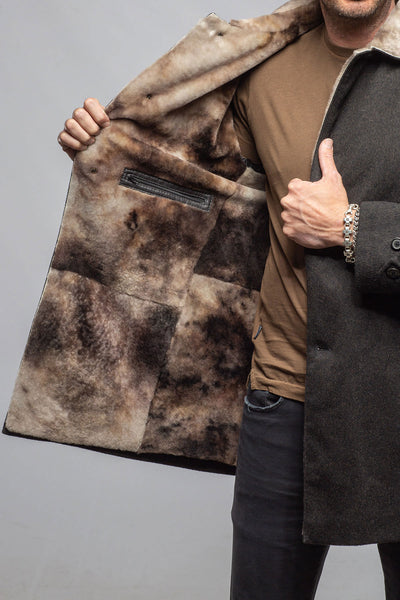 Emmet Shearling Overcoat | Samples - Mens - Outerwear - Cloth | Gimo's