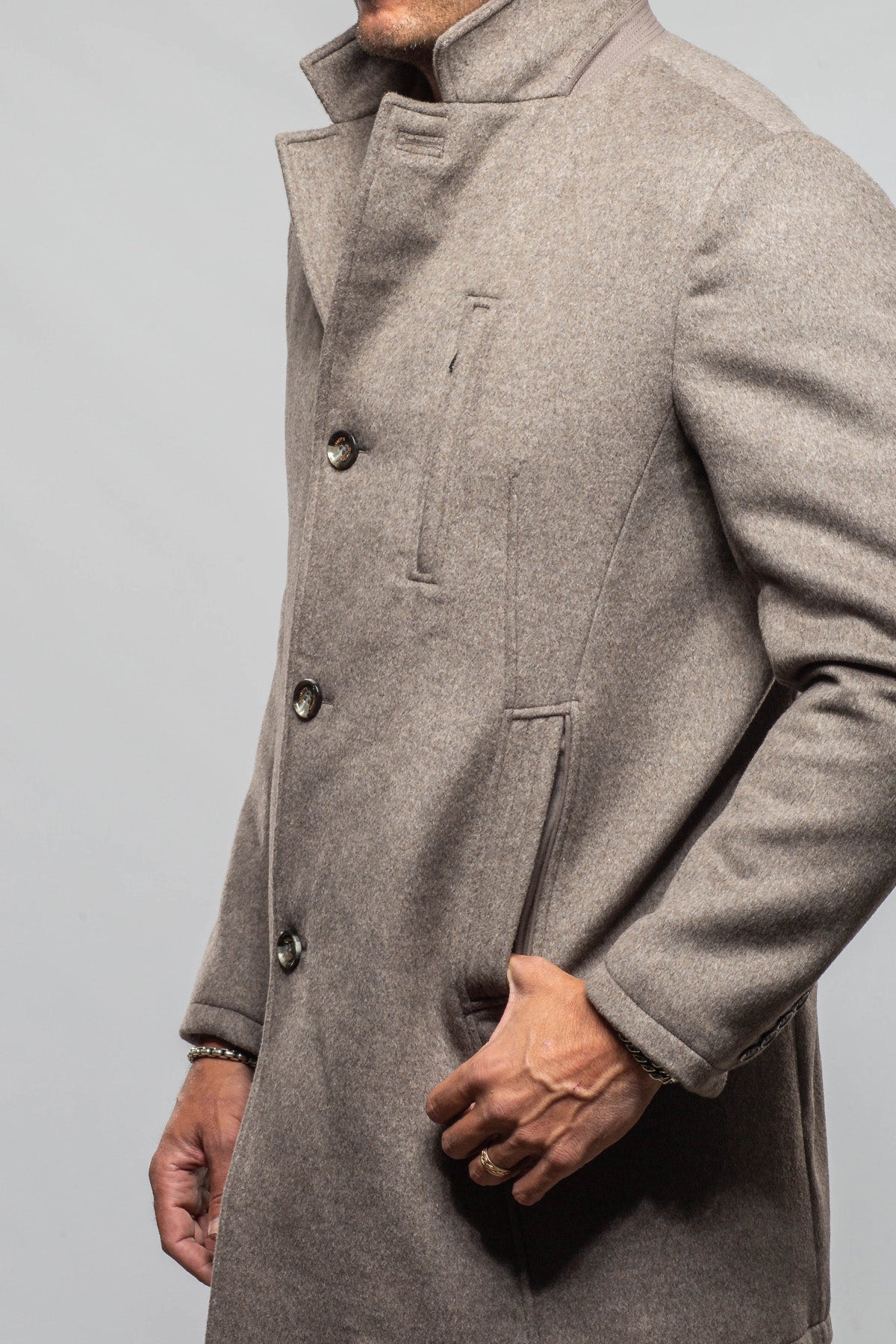 Gimo's Gore Wool Hooded Overcoat Samples - Mens - Outerwear - Cloth
