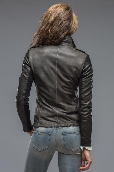 Gimo's Guns & Roses Jacket In Military Olive Grey Ladies - Outerwear - Leather