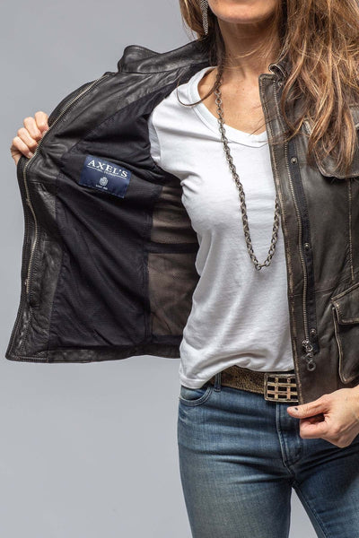 Gimo's | Guns & Roses Jacket In Military Olive Grey | Ladies - Outerwear - Leather 