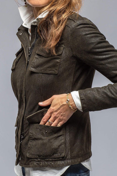 Gimo's | Guns & Roses Jacket in Vintage Olive | Ladies - Outerwear - Leather 